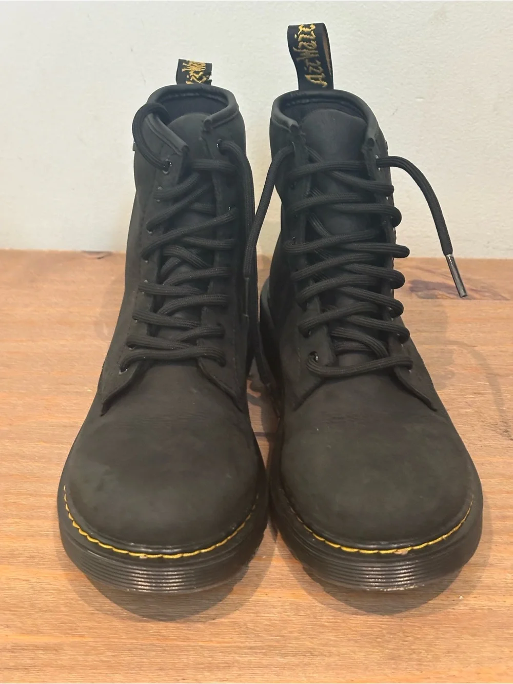 Dr. Martens 1460 Waterproof black Junior moto combat Boots youth 4